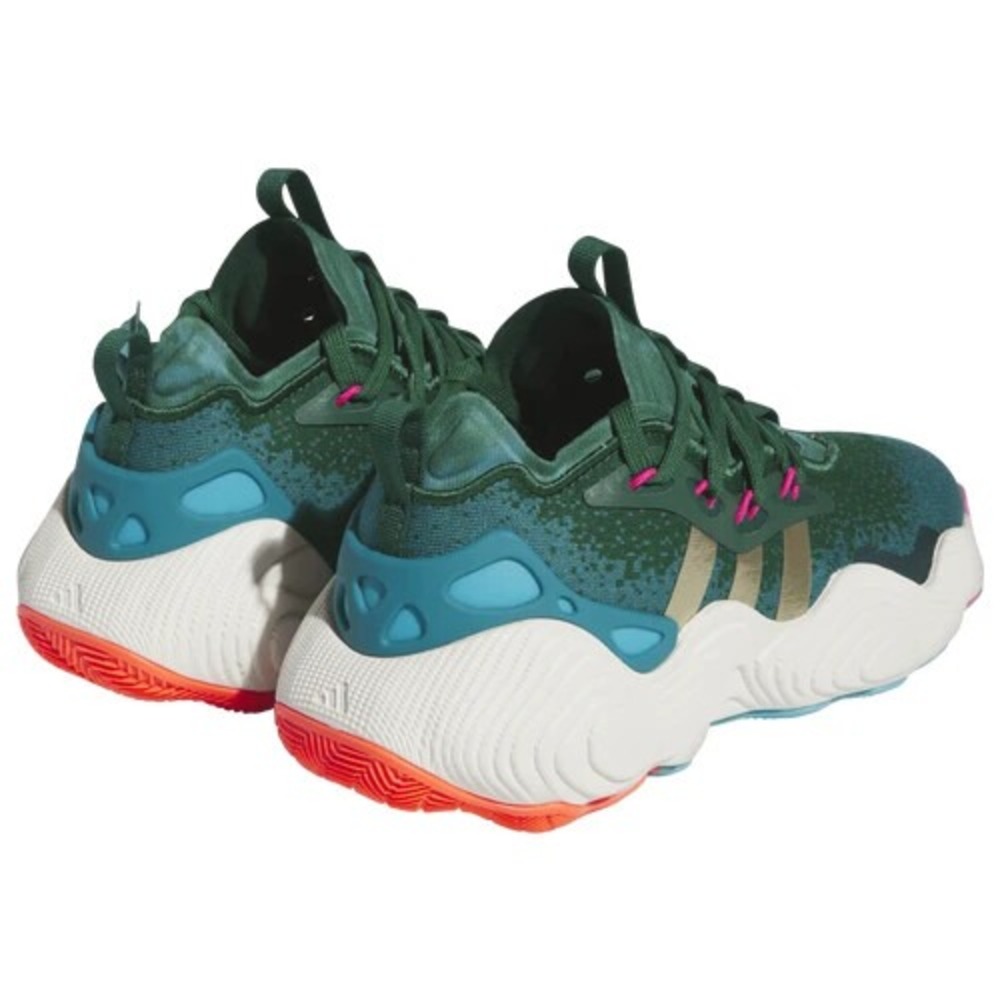 Adidas Trae‎ Young 3 J Green Gold Metallic Sneakers Boys Grade School Size 6.5Y - Picture 4 of 6